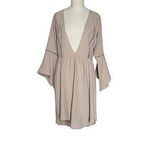 B Brand Chic Taupe Bell Sleeve Dress Size M